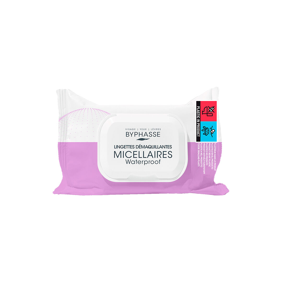 BYPHASSE  Toalhitas Desmaquilhantes Waterproof (Pele Sensível) - 25un