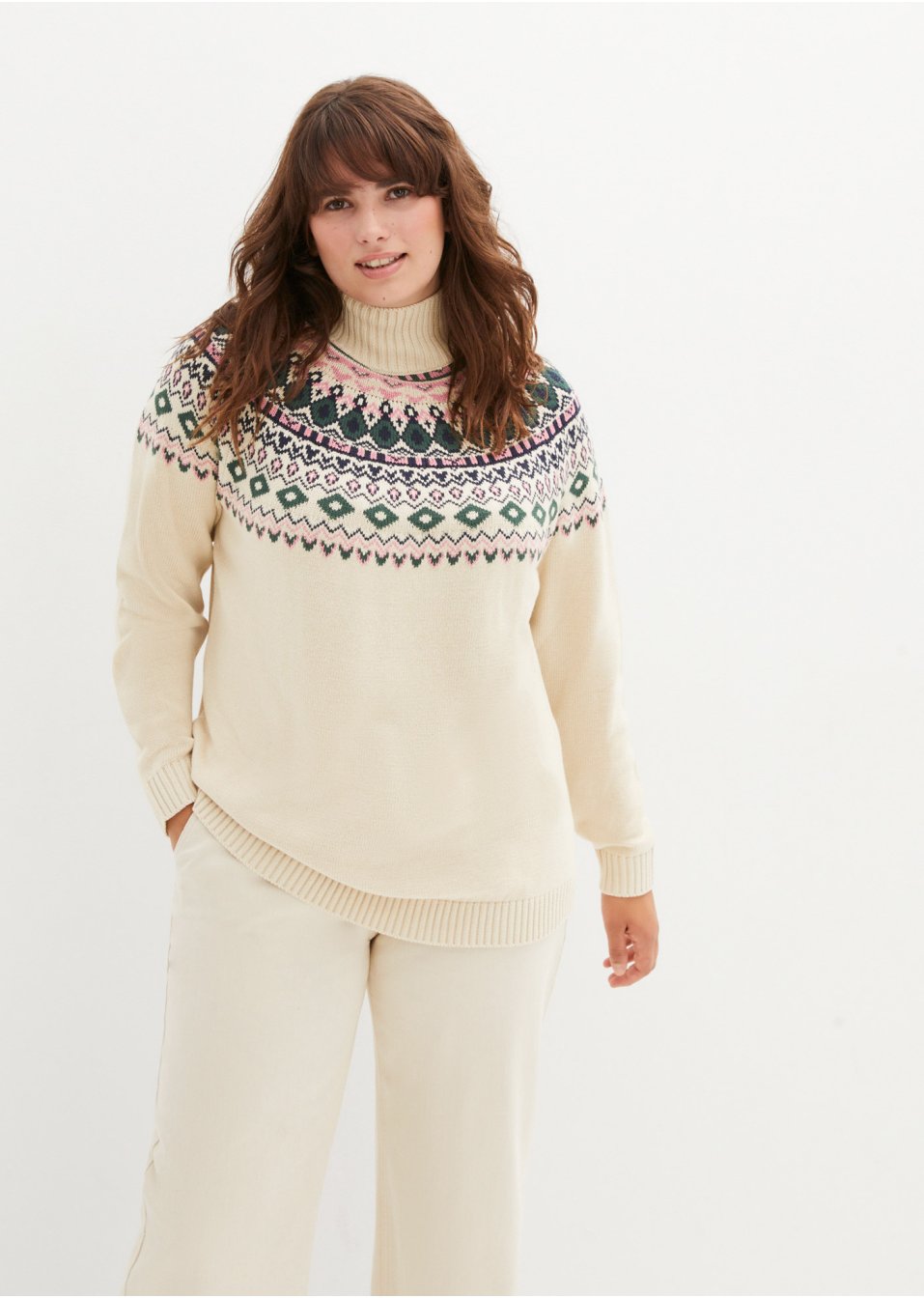 Pull col roulé norvégien