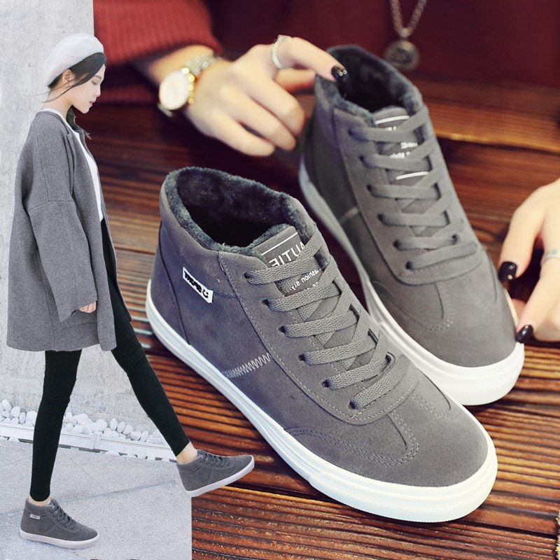Solejoy - Hoge sneakers met veters van imitatiesuède
