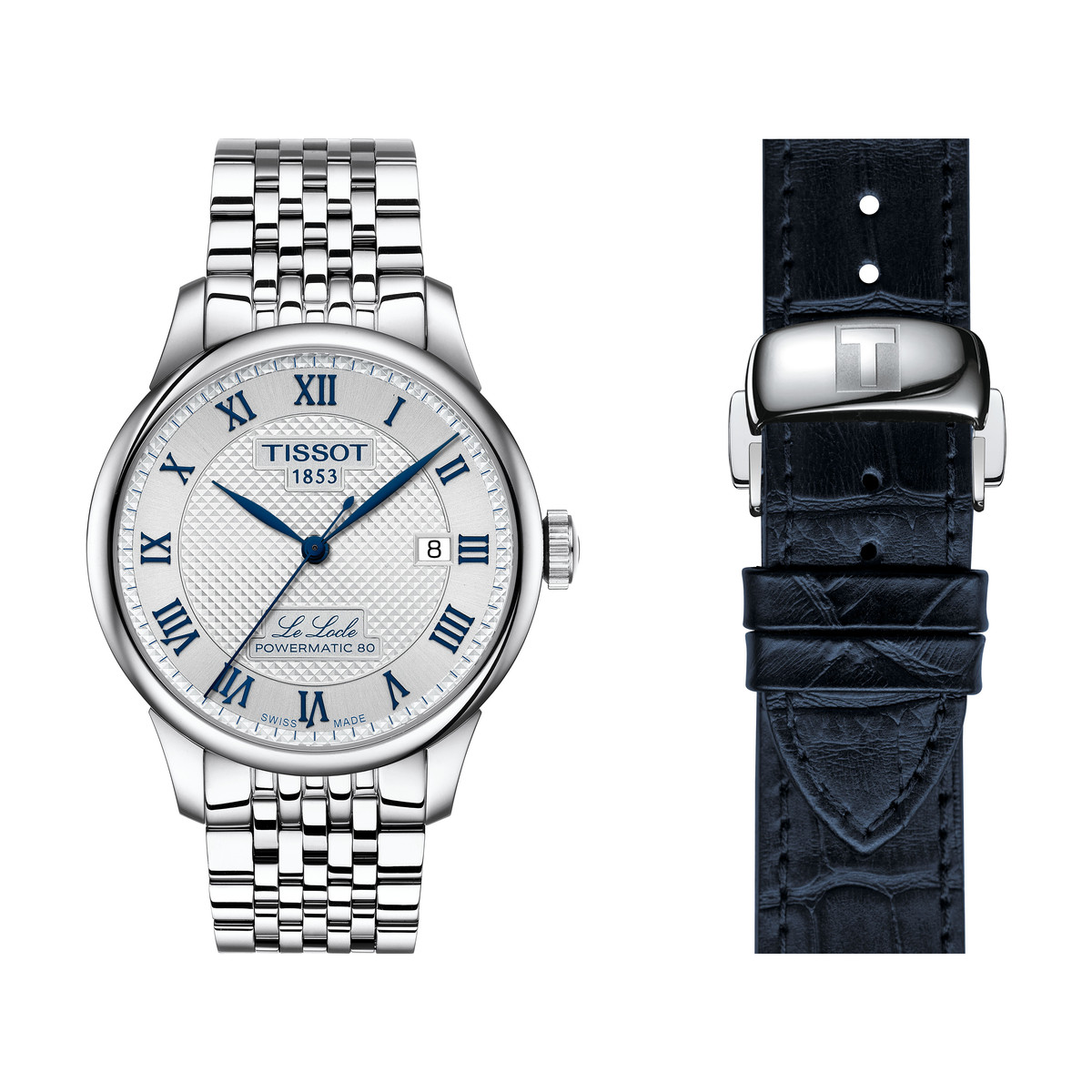Montre TISSOT T-classic homme automatique, bracelet acier inoxydable gris