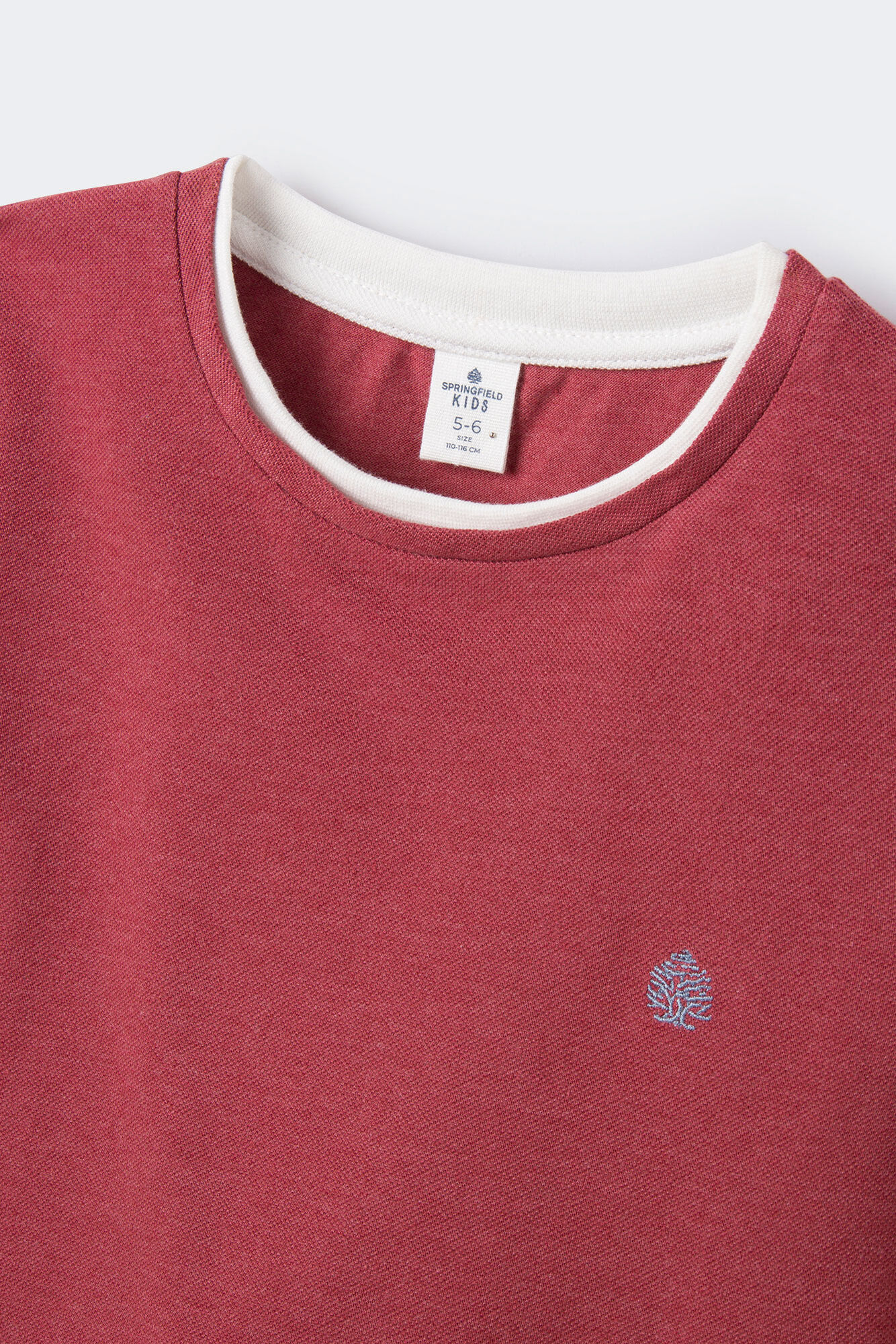 Camiseta infantil de gola dupla