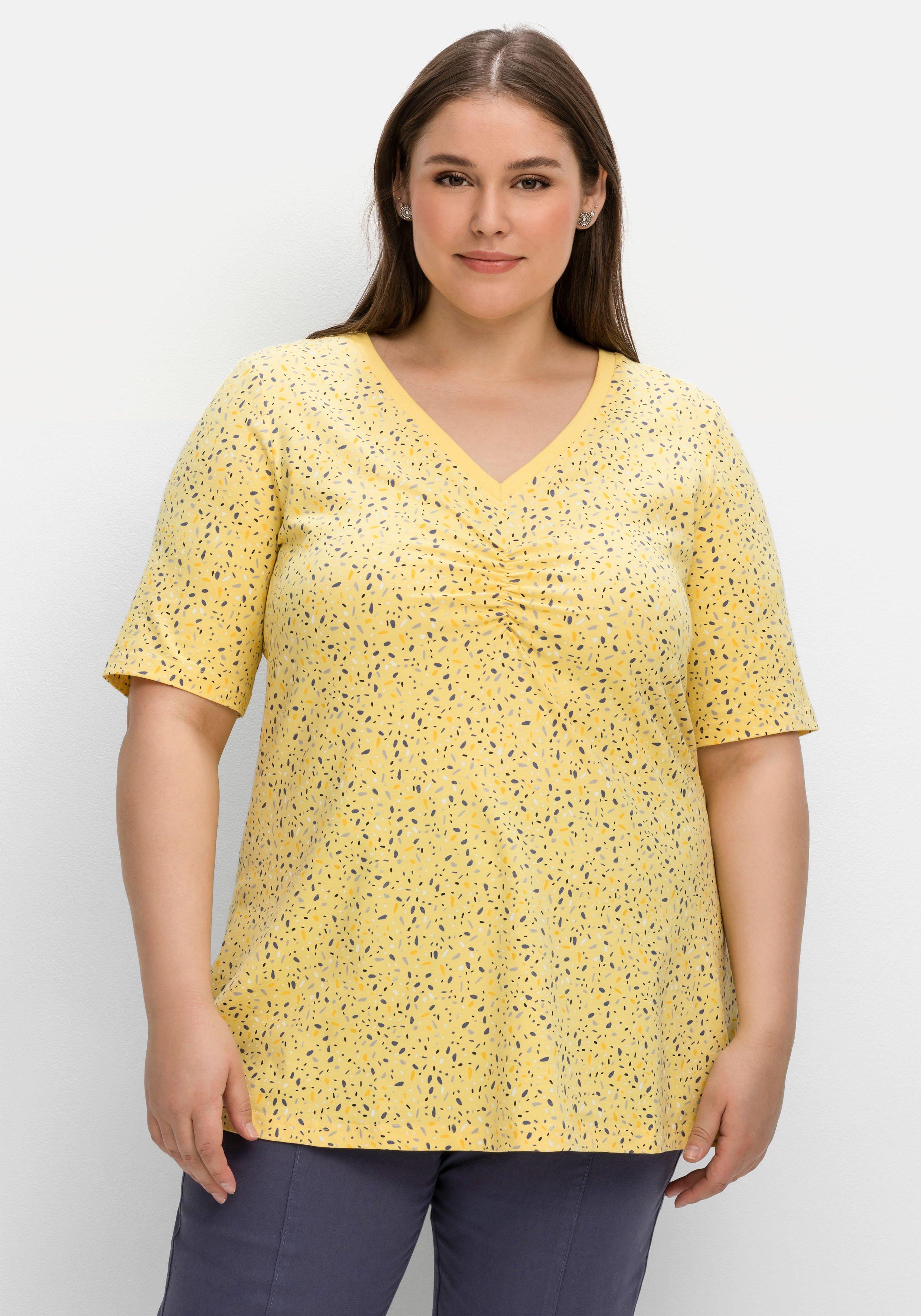 Shirt mit Minimal-Alloverdruck, in leichter A-Linie