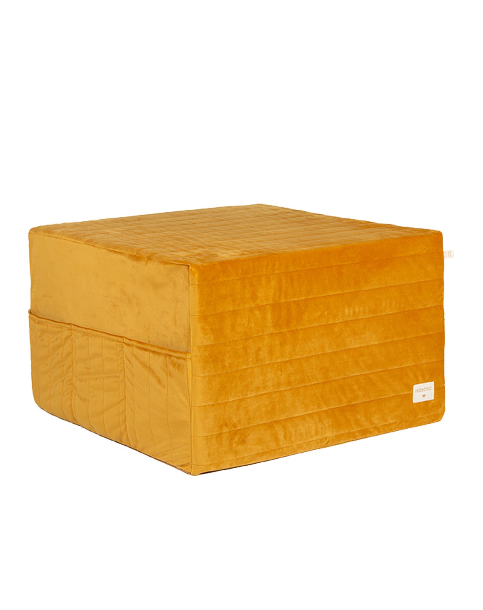 Lit d'appoint pliable eco-velours | Jaune
