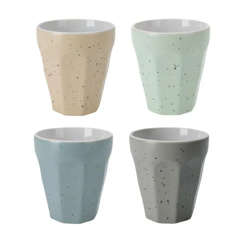 Excellent Houseware Thee/koffie mokken - 4x - porselein - 250 ml
