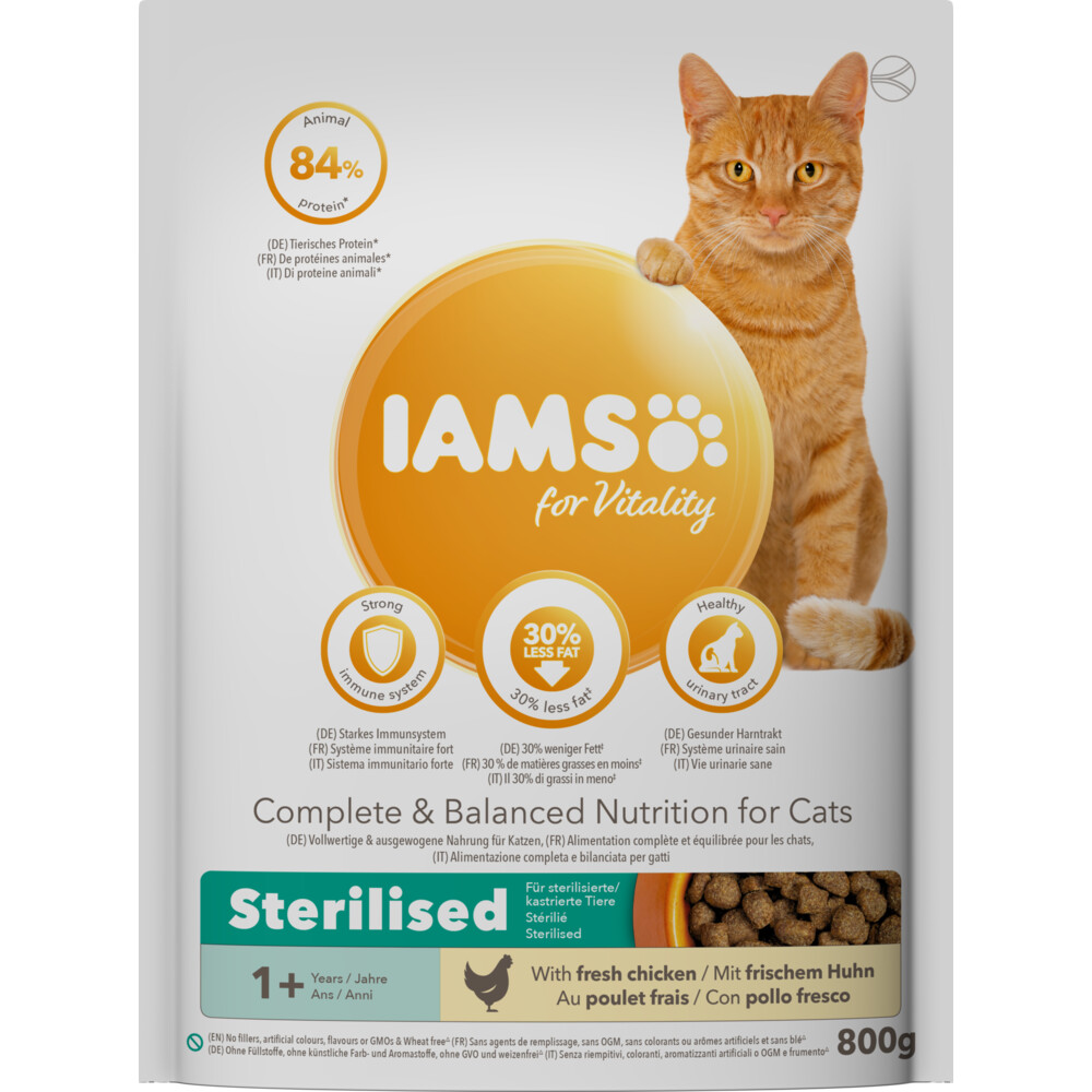 Iams Kat Adult Sterilised - Overweight Kip800 gr