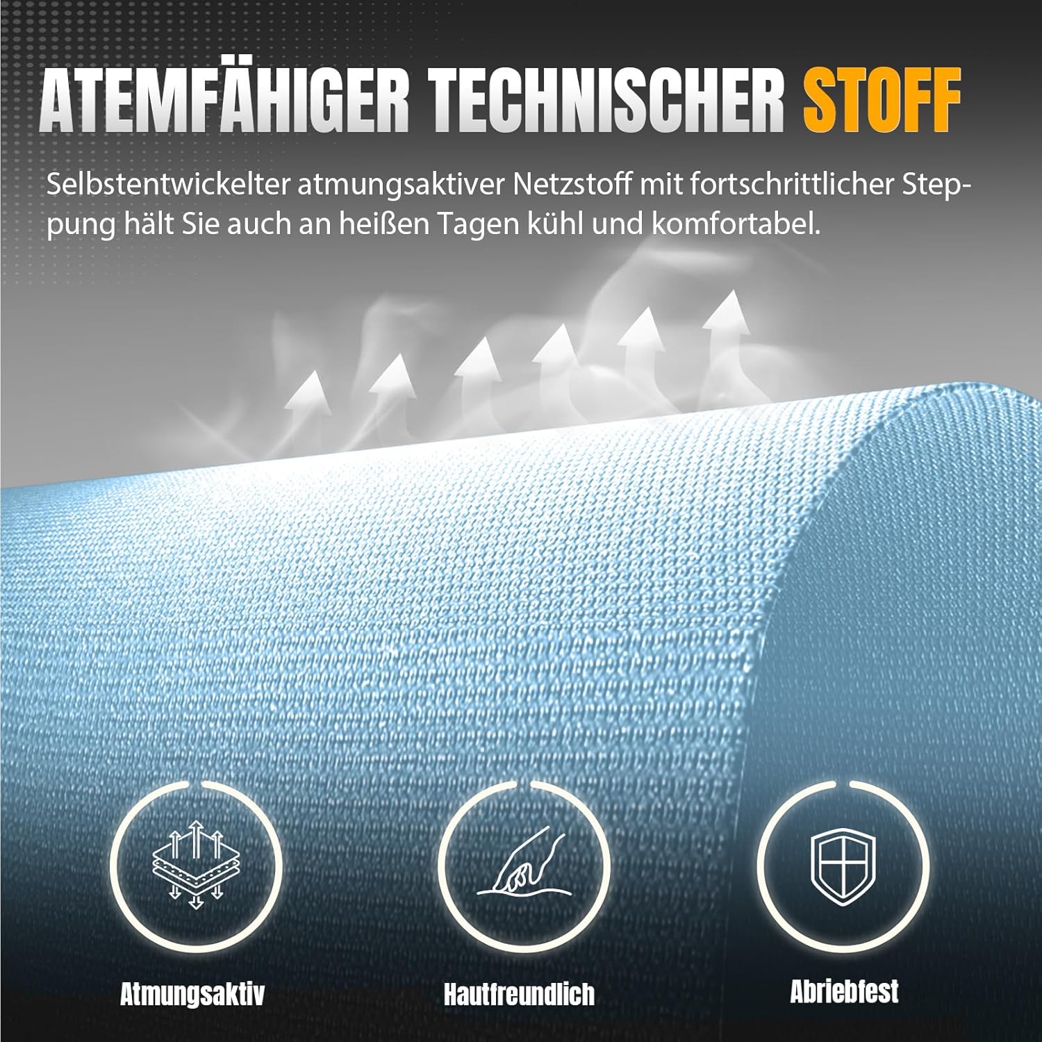 GTPLAYER Gaming Stuhl, Gamer Stuhl, Atmungsaktiver Bürostuhl aus Hochwertigem Stoff, Ergonomischer PC-Stuhl, Verstellbarer und Drehbarer Schreibtischstuhl mit Fußstütze, blau