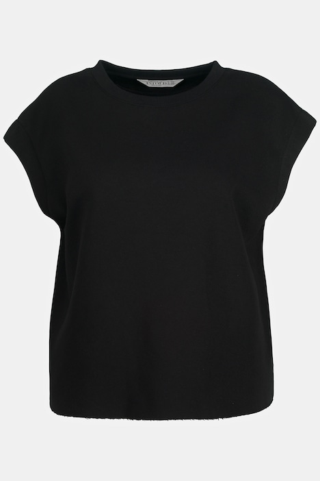 Sweatshirt, oversized, cropped, Rundhals, überschnittene Schultern