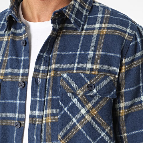 Chemise Manches Longues A Carreaux 20715173 Bleu Marine