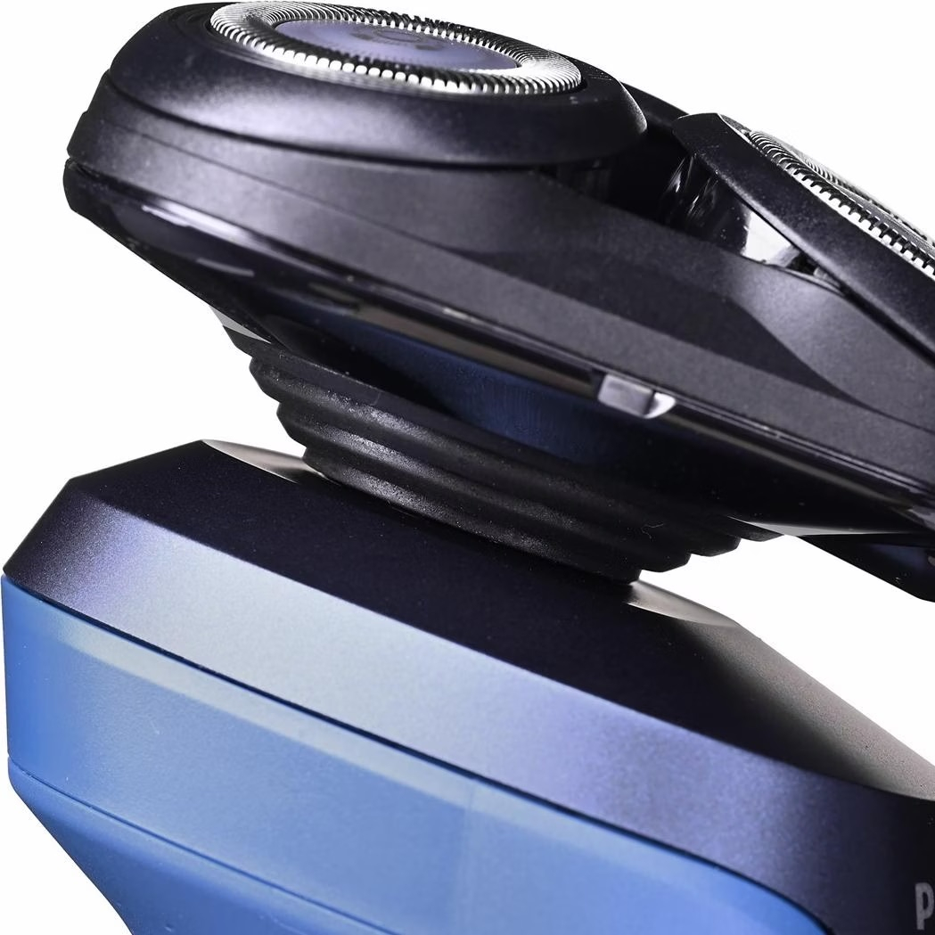 Shaver Series 5000 Elektrischer Scherkopf Haarschneider Bart Trimmer Akku Rasierer Wet & Dry mit 2 Aufsätzen (S5466/17) - Blau