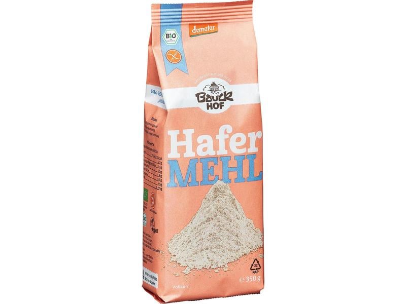 Bauck Mühle Hafermehl Vollkorn glutenfrei Demeter 350 g Vielseitig einsetzbares Vollkornhafermehl