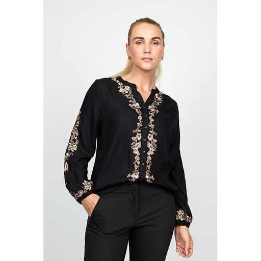 2-Biz Asben Bluse, Black, M