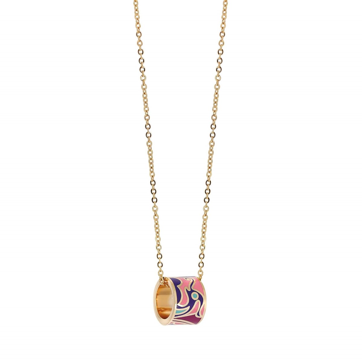 Collier Art P2 acier doré or