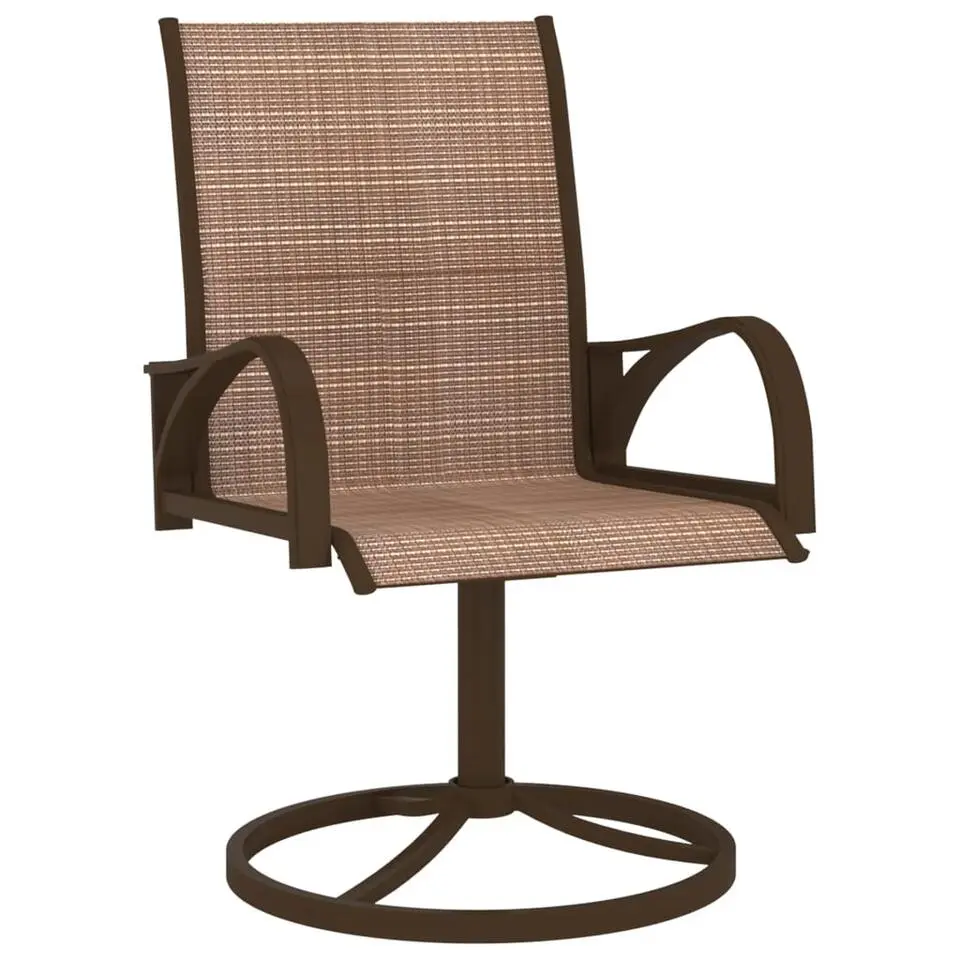 vidaXL - Tuinstoelen draaibaar - Bruin - Staal - 2 stuks