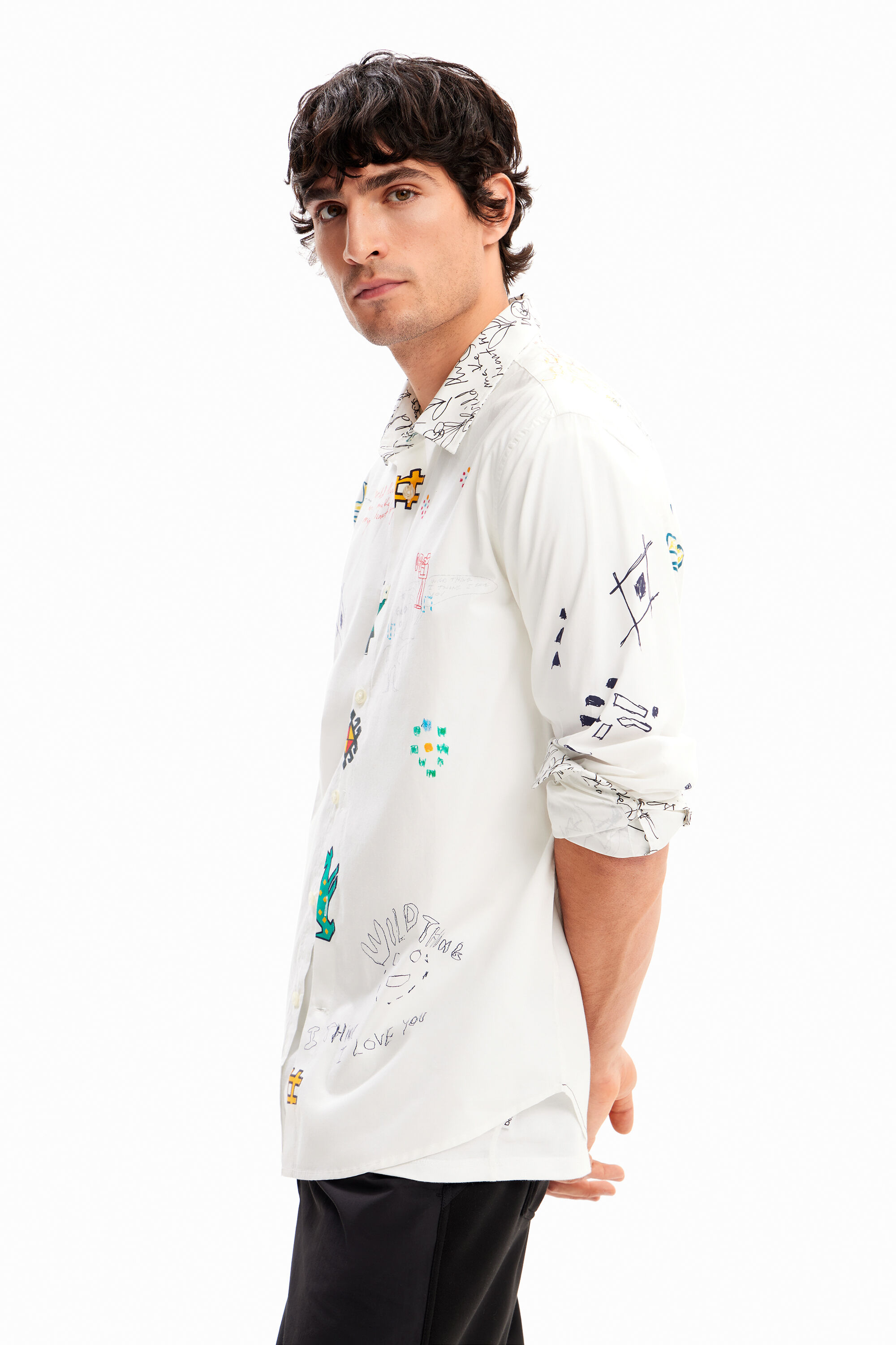 Camisa ilustrada mensagens