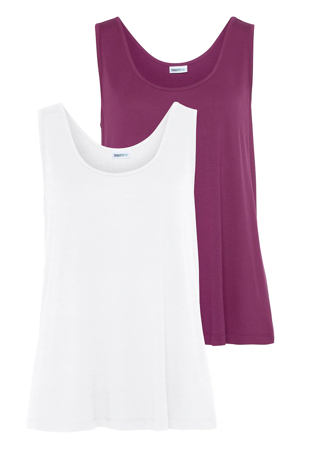 Beachtime Tanktop , aus Viskose, lockere Passform, Basic