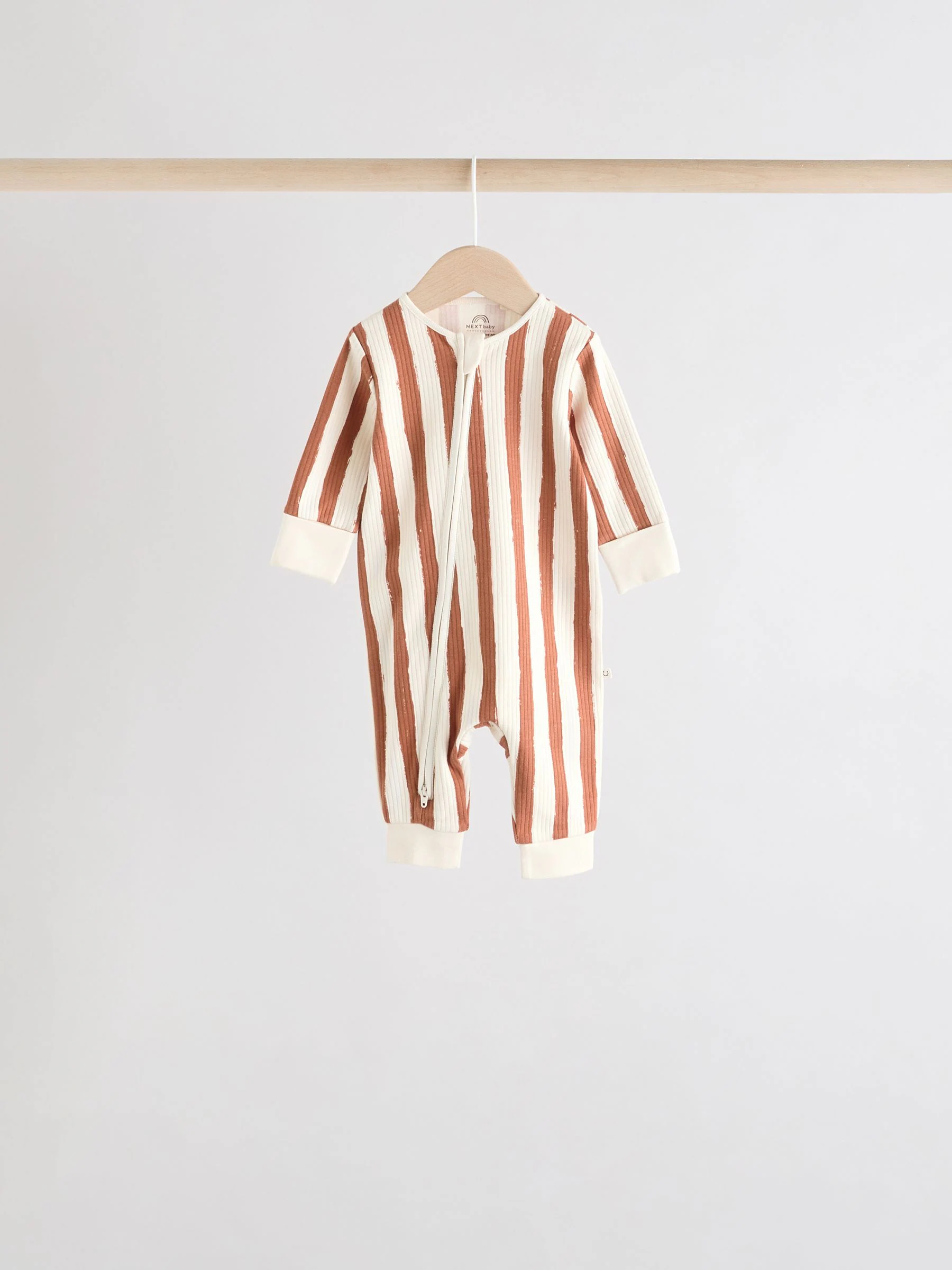 Bruin - Verpakking van 5 babypyjama's zonder voetjes met tweewegrits (0mnd -3jr)