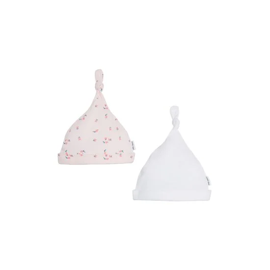 Mes Essentiels Lot 2 Bonnets   Fleur        de               P'tit bisou