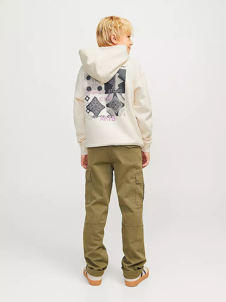 JACK & JONES Jungen Kapuzensweater - Hoodie JORNOHO  weiss
