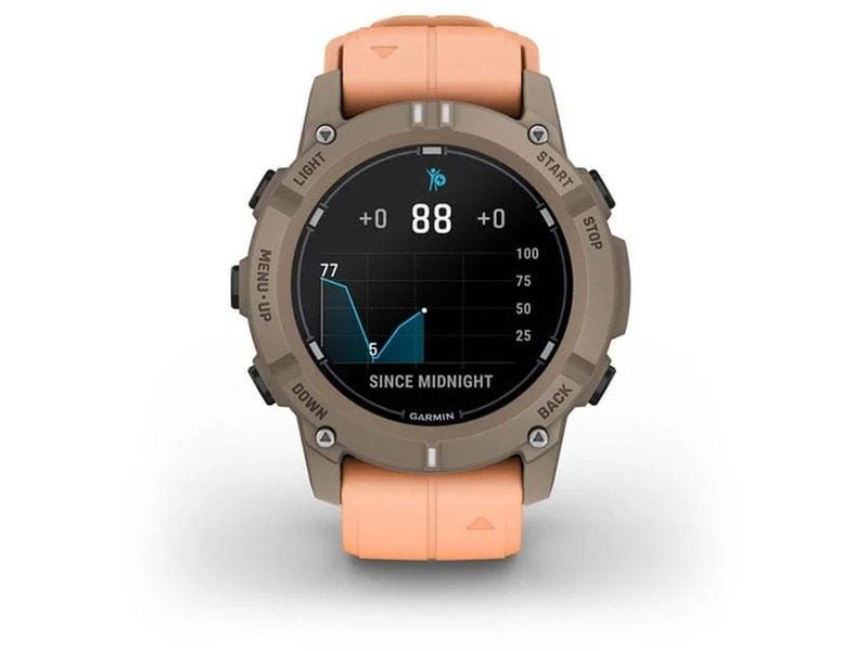 GARMIN GPS-Sportuhr Descent G2 Inkl. Armband (22 mm), rosa Der Descent G2 verfügt über ein brillantes AMOLED Touchdisplay und zahlreiche Funktionen für Aktivitäten im Wasser und an Land