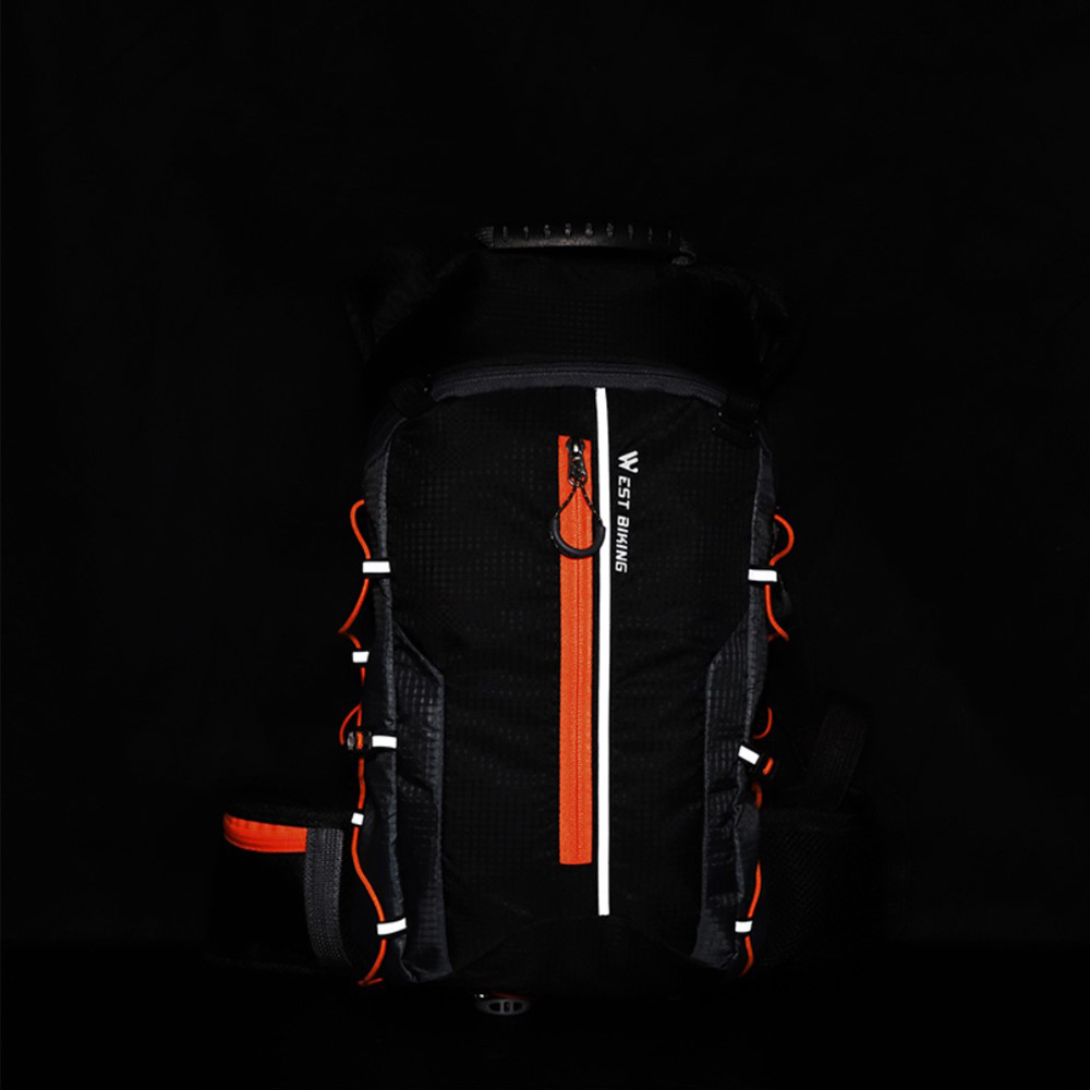 (10L) Ultraleichter Sport Rucksack Faltbarer Outdoor Wander Backpack mit Aufbewahrungstasche - Schwarz / Grau