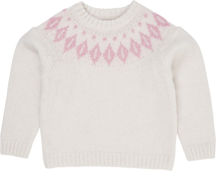 Copenhagen Colors WOOL ICELAND BLOUSE Cream/bubblegum