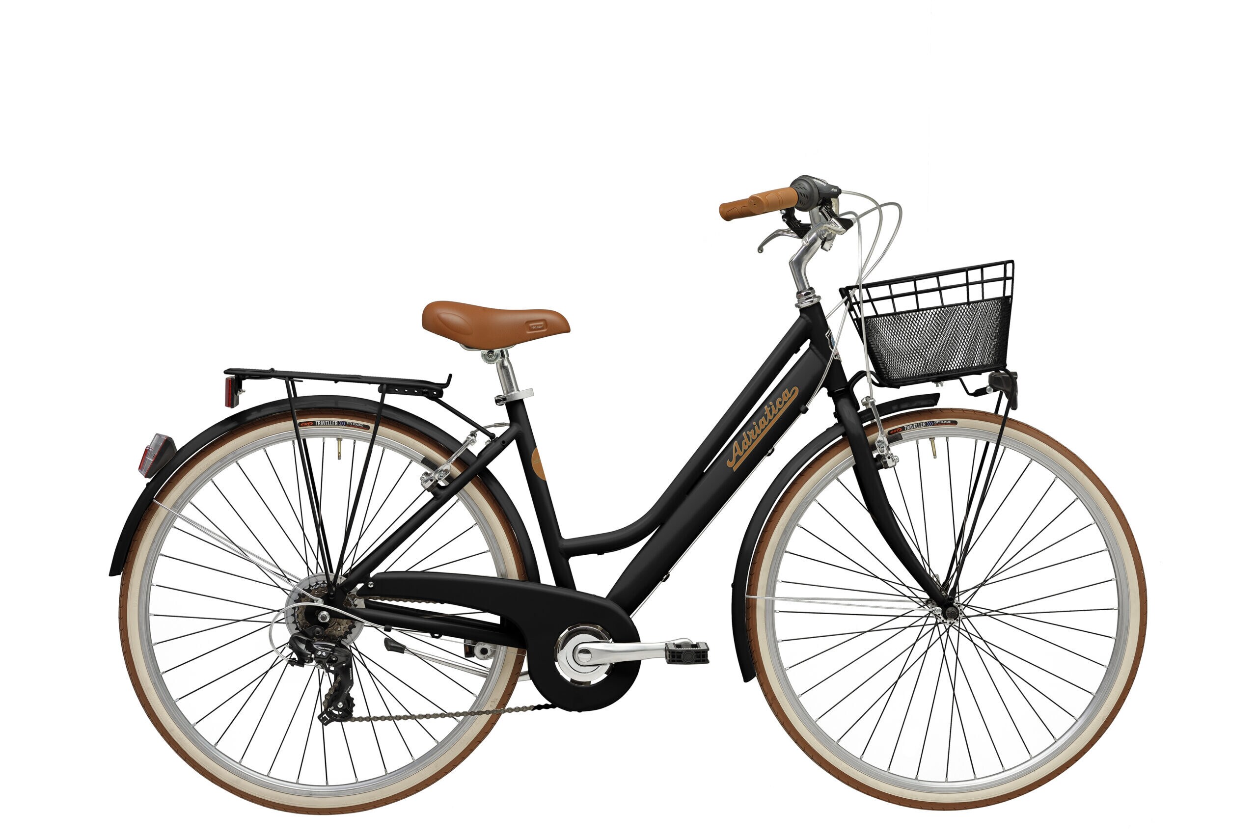 Adriatica Cityfahrrad 28 Zoll RETRO Lady Schwarz inkl. Korb