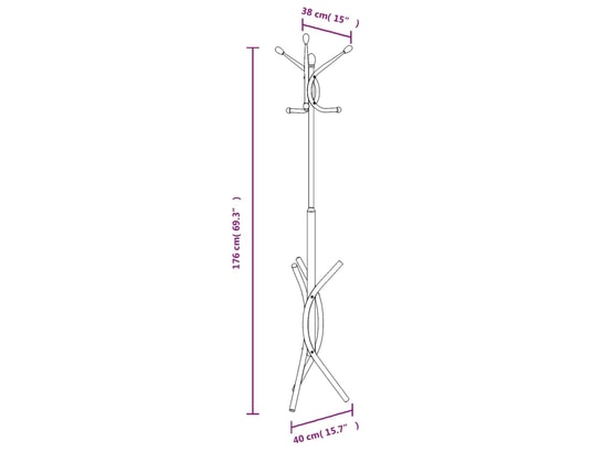 VIDAXL - Porte manteau Porte-manteau blanc 176 cm fer enduit de poudre