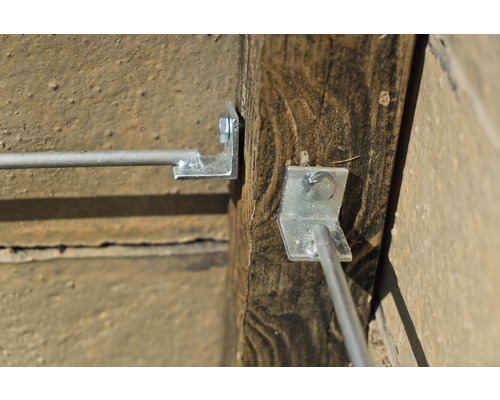 Betonnen verhoogde tuinbak Big Antique donkerbruin met voorgemonteerde draad 220 x 120 x 69 cm