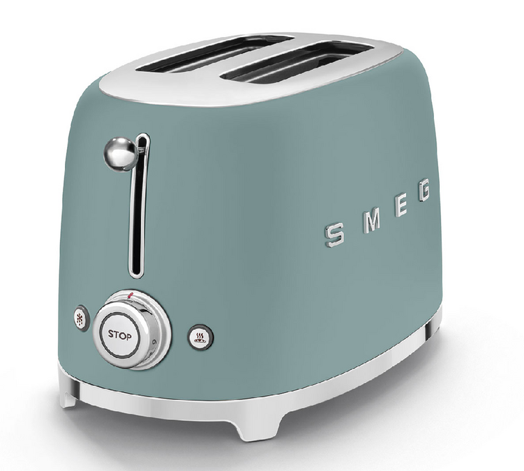 Grille-pain SMEG Vert émeraude mat TSF01EGMEU 2 tranches
