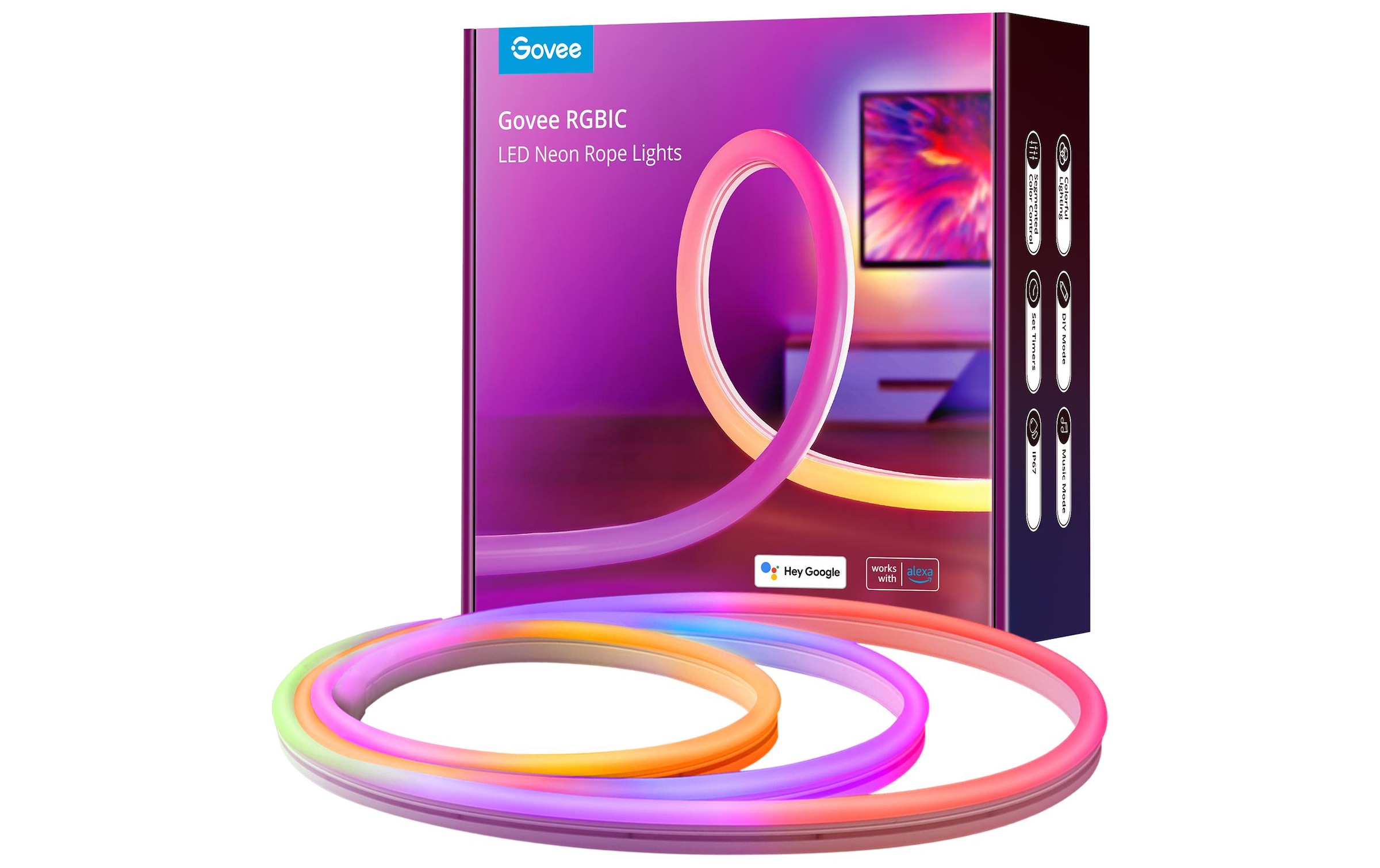 Govee LED-Streifen »3 m RGBIC Matter« 420 Stk.-flammig