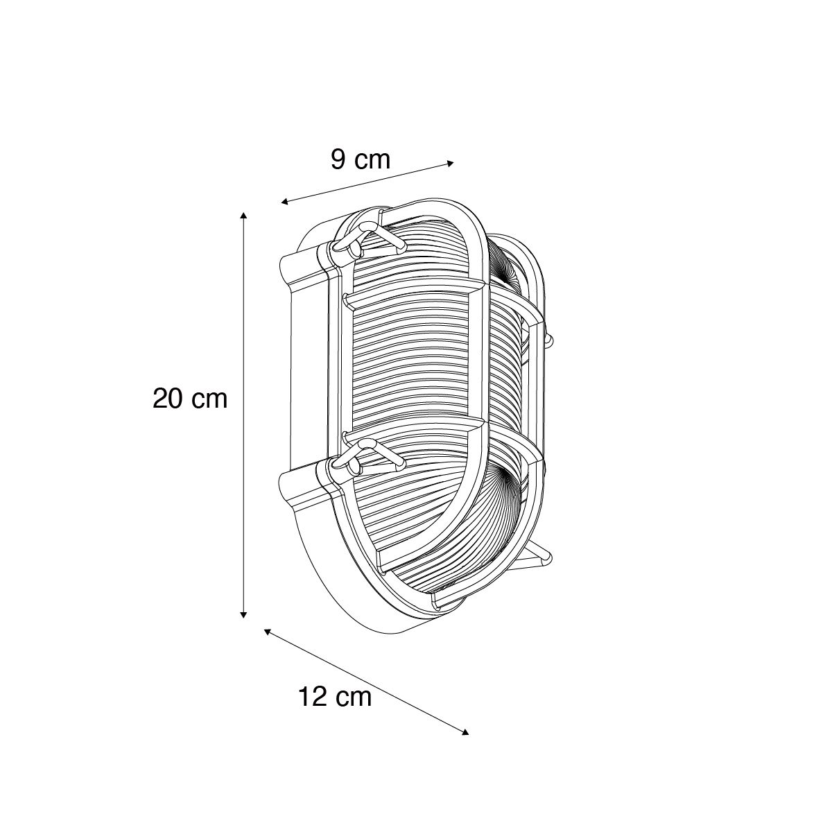 Buiten wand- en plafondlamp donker groen ovaal IP44 - Noutica
