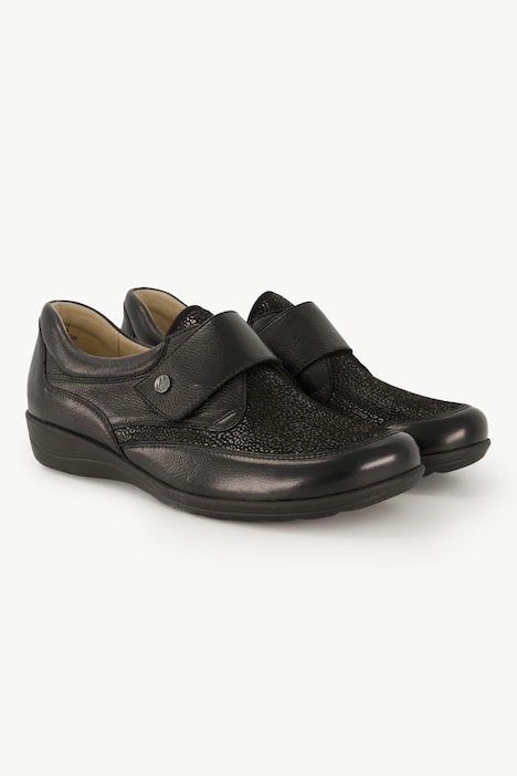 Caprice Leder-Slipper, Klettverschluss, Weite H
