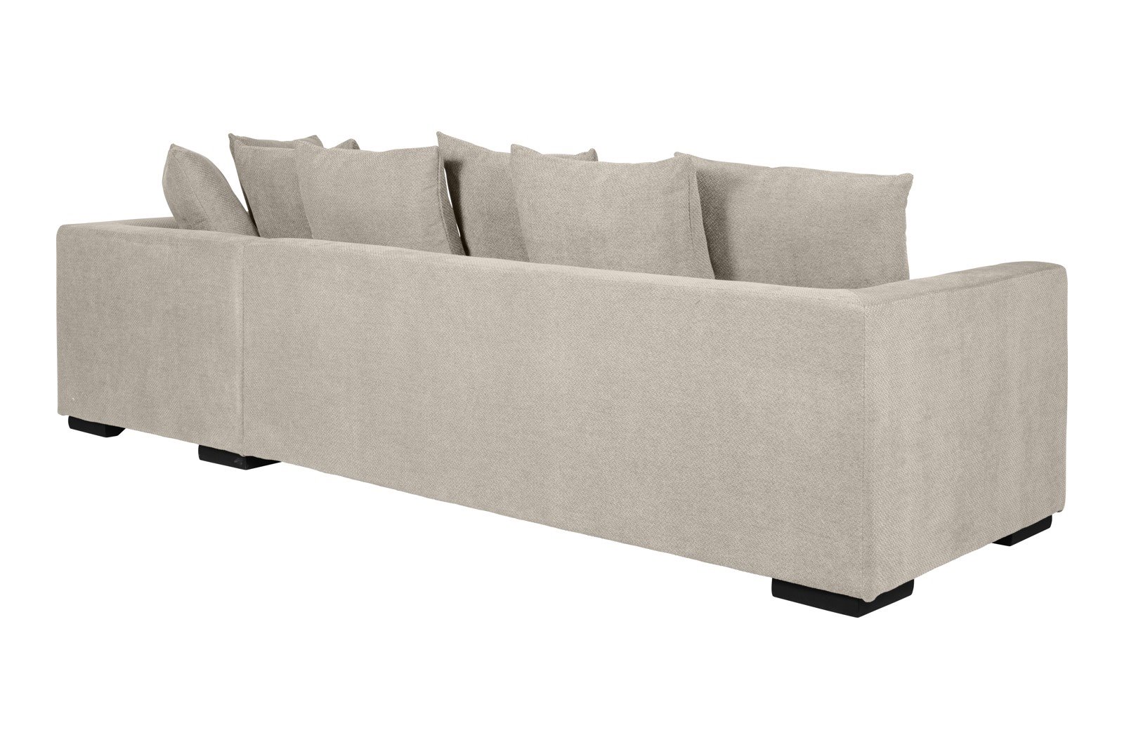 Paso Doble Day Sofa 2,5-seter og divan høyre, I tekstil Salento Linen, Valnøtt ben i tre, EU komfort. Promotion