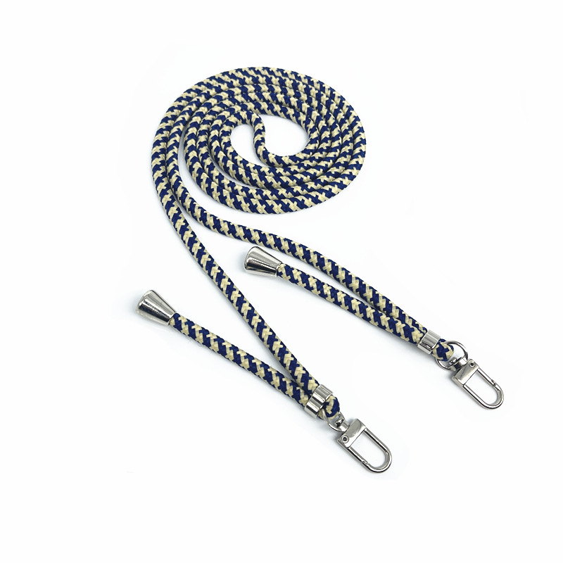 (160cm) Universal Necklace Handykette Umhängeband für Schutzhülle mit Karabiner Verschluss - Blau / Beige