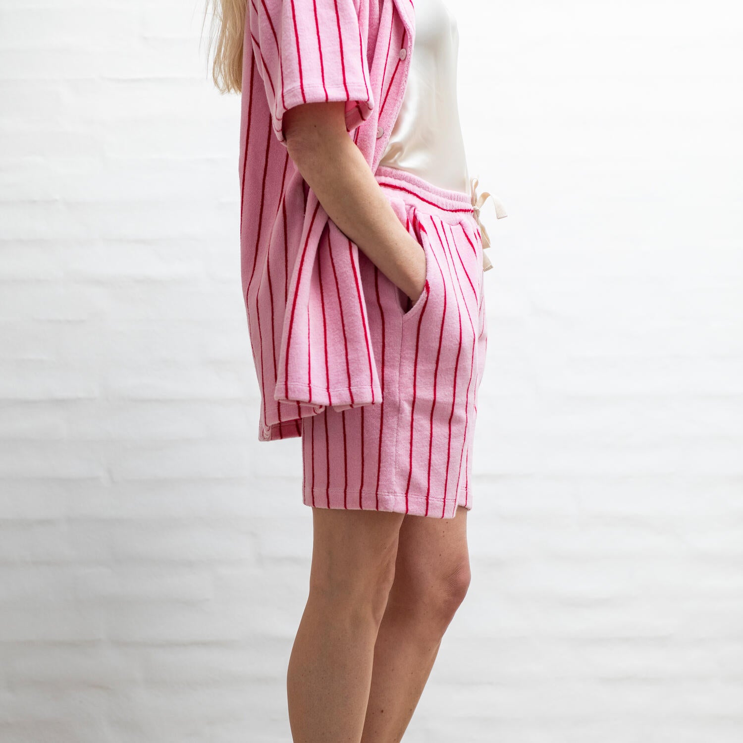Bongusta  Naram Gym shorts - Baby Pink & Ski Patrol