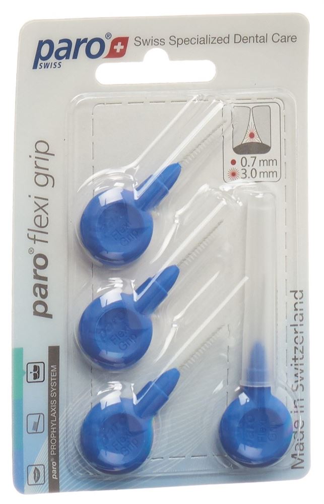 PARO Flexi Grip<br>4 Stück, 3mm, x-fine blau zylindrisch
