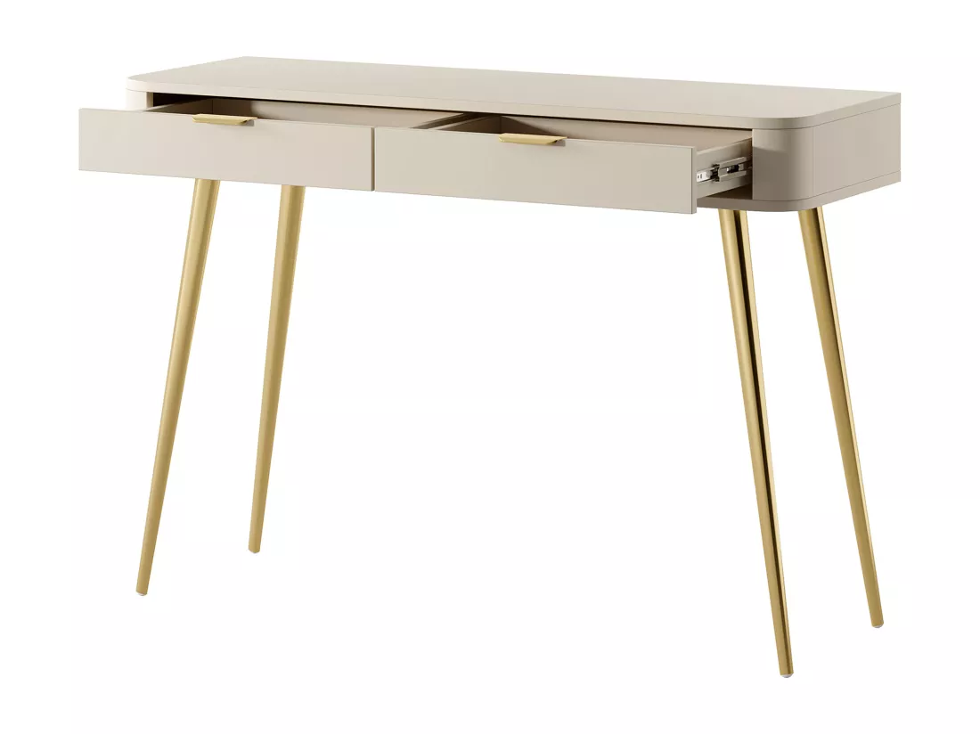 Coiffeuse avec tiroirs - 112 cm - beige - OVAL