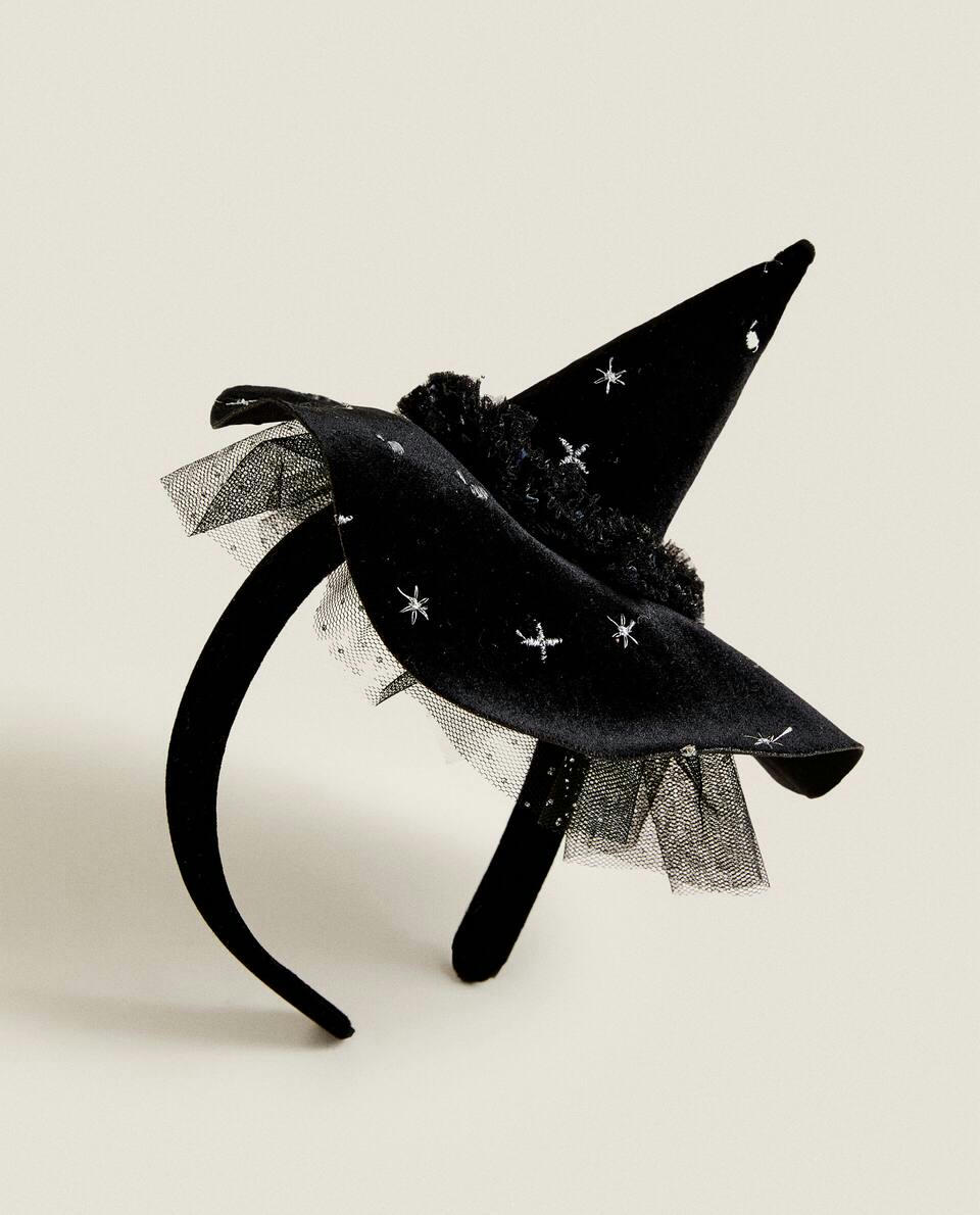 Tiara de bruxa infantil para o Halloween