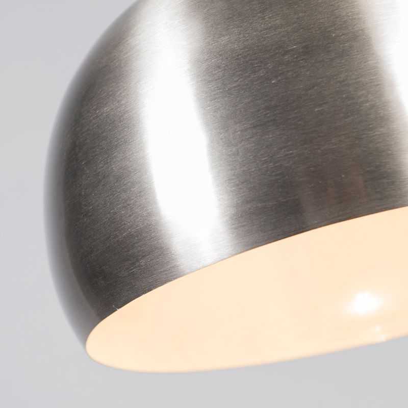 Moderne ronde hanglamp staal - Globe