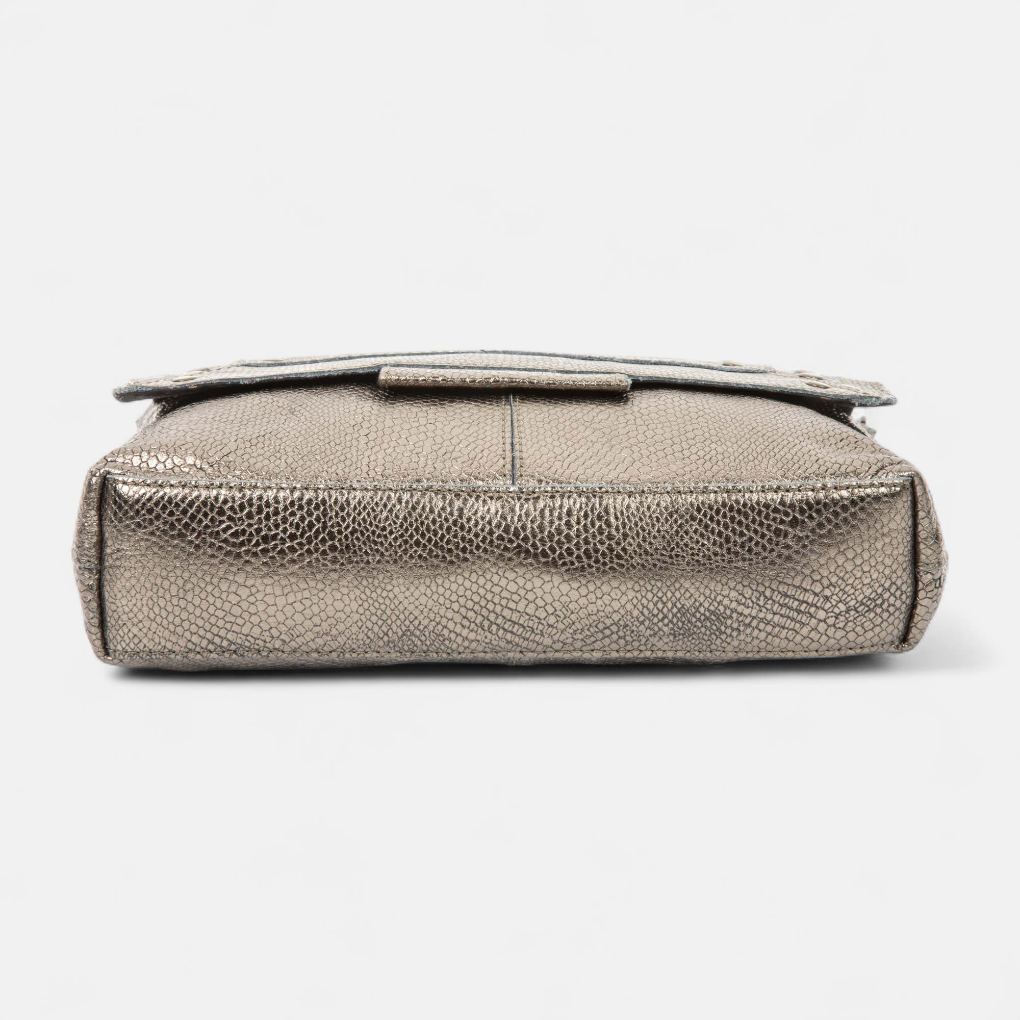 Sac bandoulière en cuir bronze
