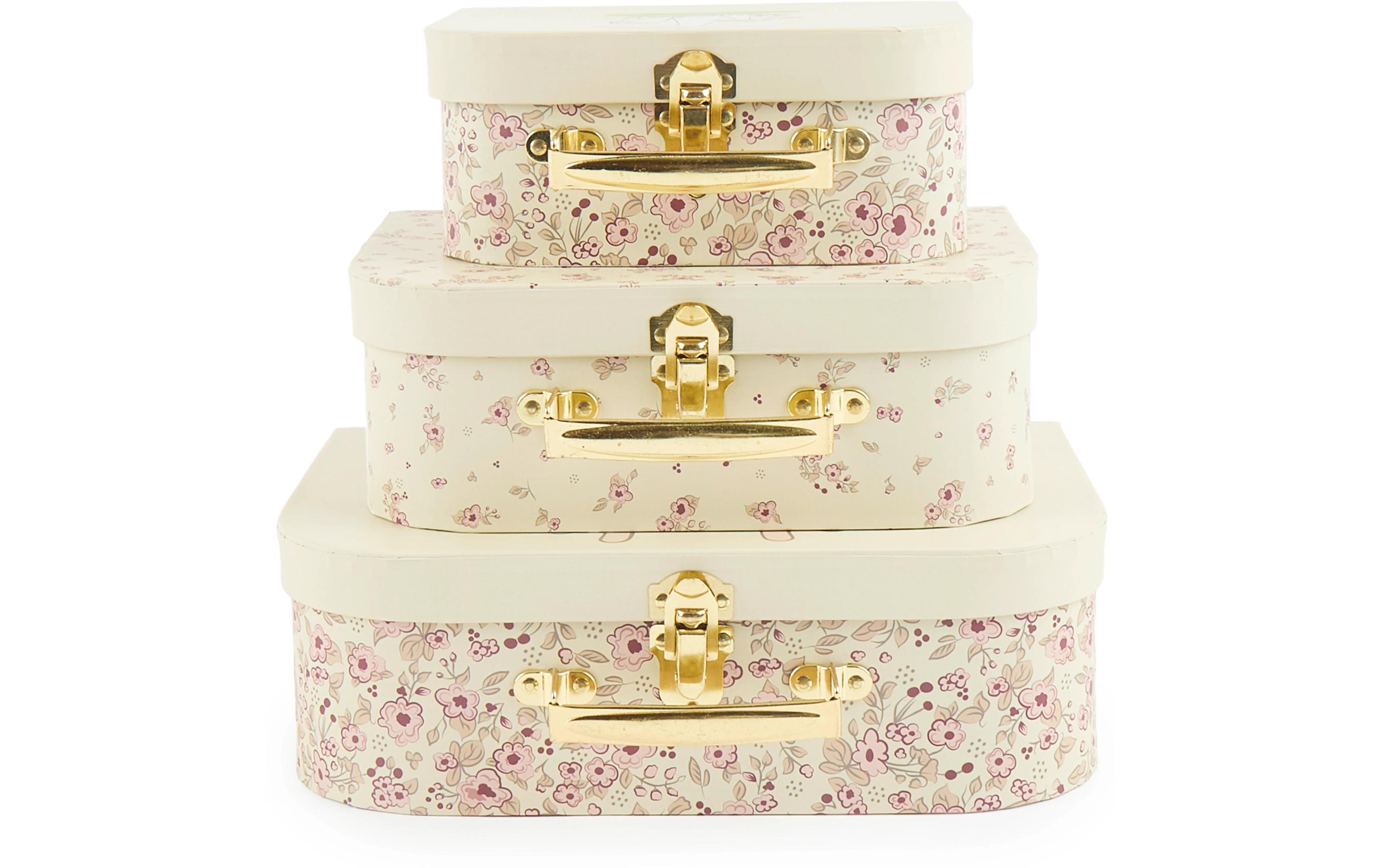 Spielzeugkoffer Ella vintage flowers 3er SetKofferset zum Aufbewahren von Spielzeugen