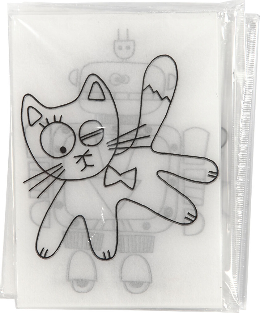 Krympeplast Med Motiver - 10,5X14,5 CM - Tykkelse 0,3 MM - Mat Transparent - 36 Ark