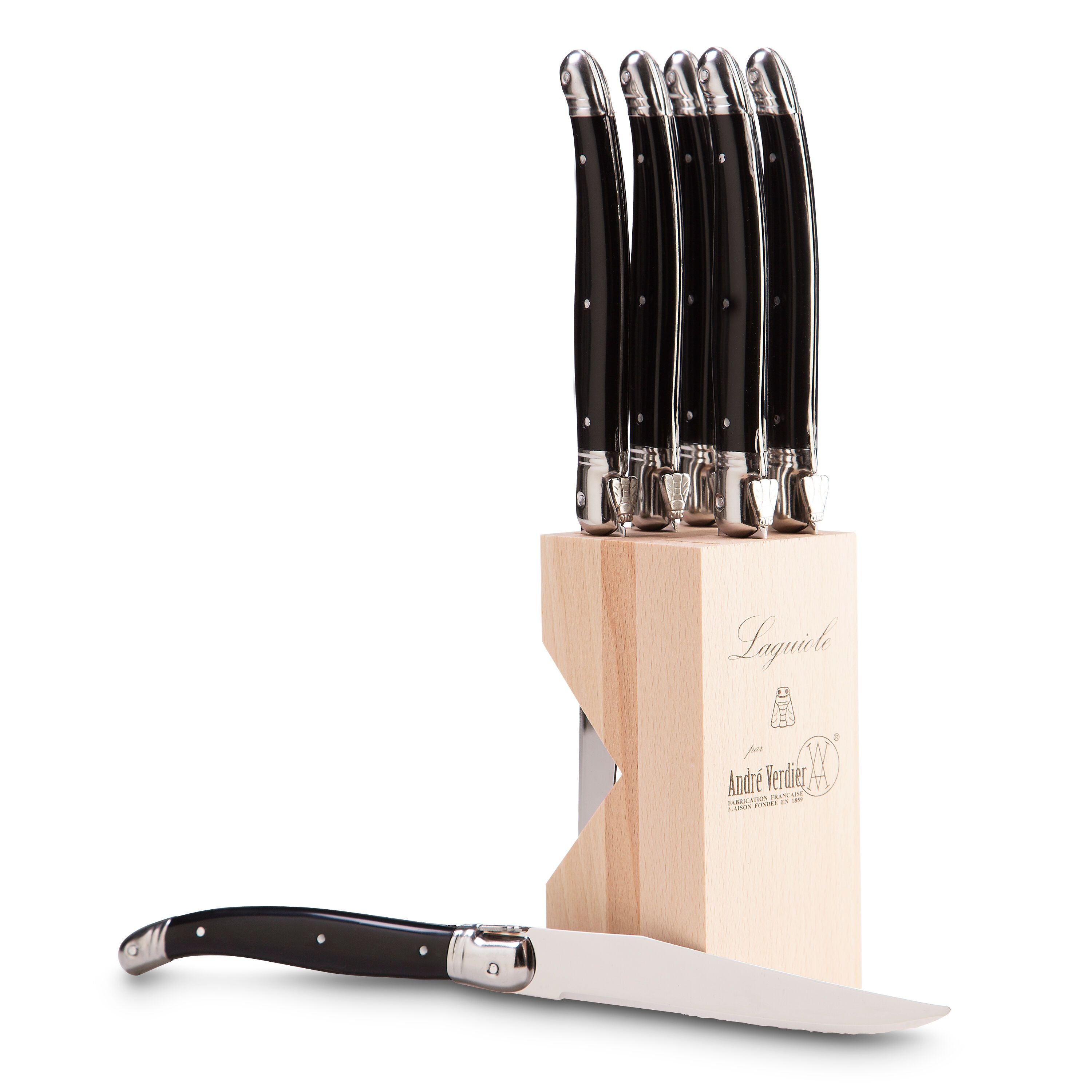 LAGUIOLE Steakmesser-Set - Schwarz