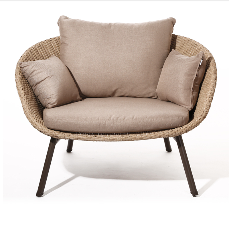 Leisure outdoor courtyard rattan chair balcony courtyard garden living room homestay model room indoor small sofa four-piece set