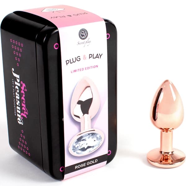 Secretplay - Metall Butt Plug Rose Gold Liten Størrelse 7 Cm