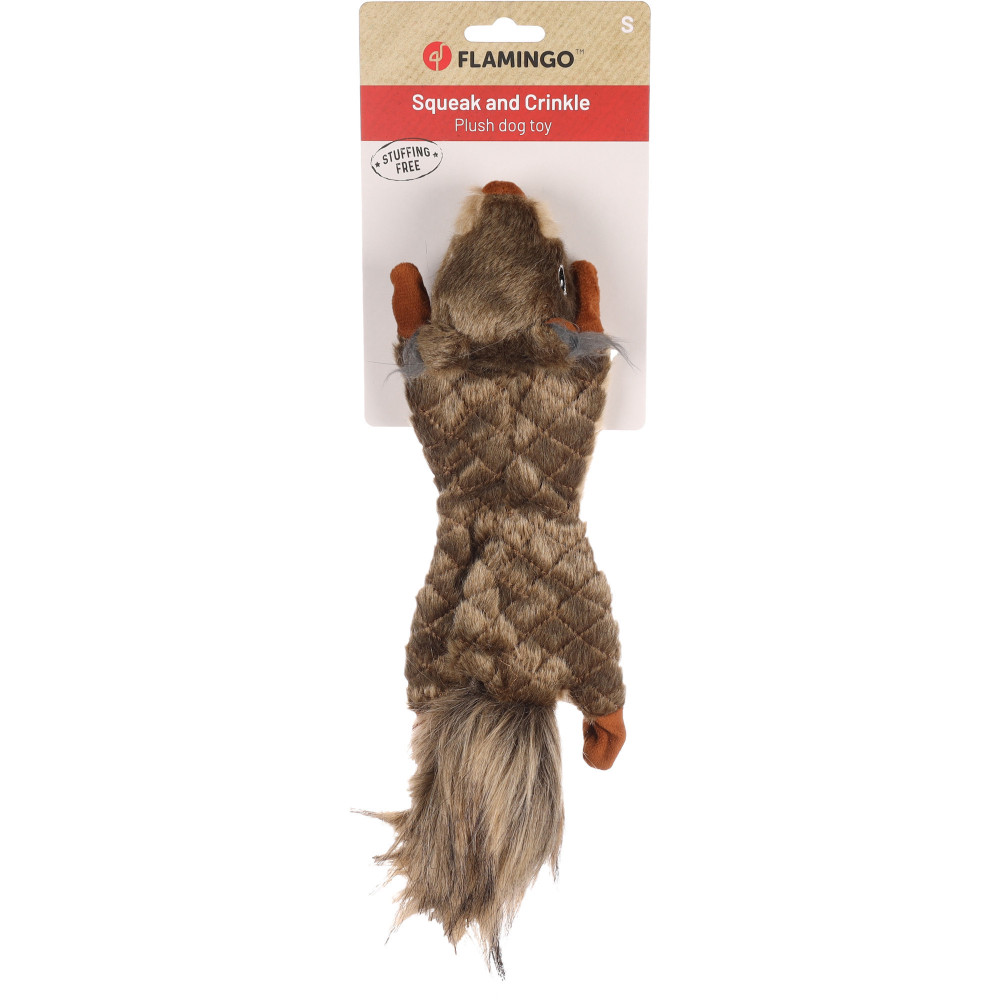 Jouet écureuil brun 11 x 34 x 3cm pour chien
