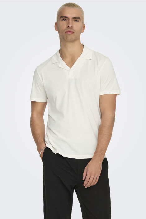 Only & Sons witte heren polo