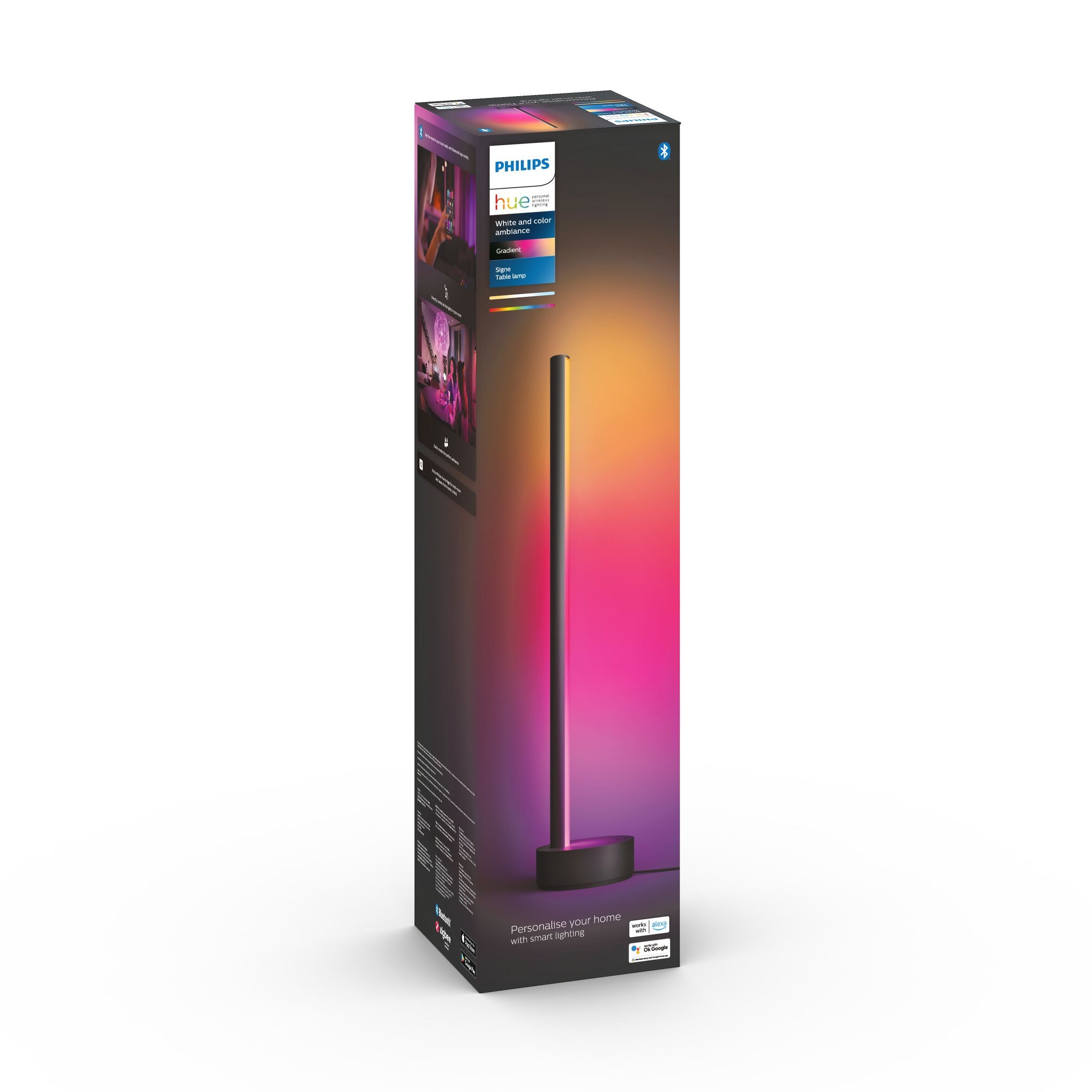 Philips hue GRADIENT SIGNE Tischleuchte - Schwarz / B: 14.6 cm x T: 14.0 cm x H: 57.6 cm