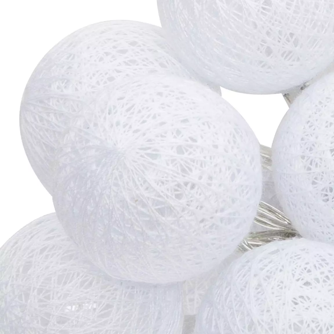 Guirlande lumineuse déco 16 boules 2,4 m Maribel Blanche