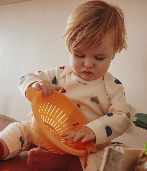 Pyjama cœurs sans pieds en coton bébé